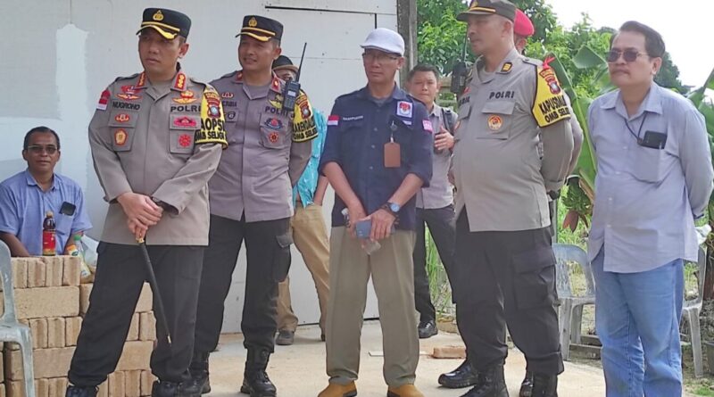 Kapolresta Barelang Lakukan Pengecekan Kegiatan Pemungutan Suara Ulang di TPS 36 Sei Lekop Kec.Sagulung Kota Batam.